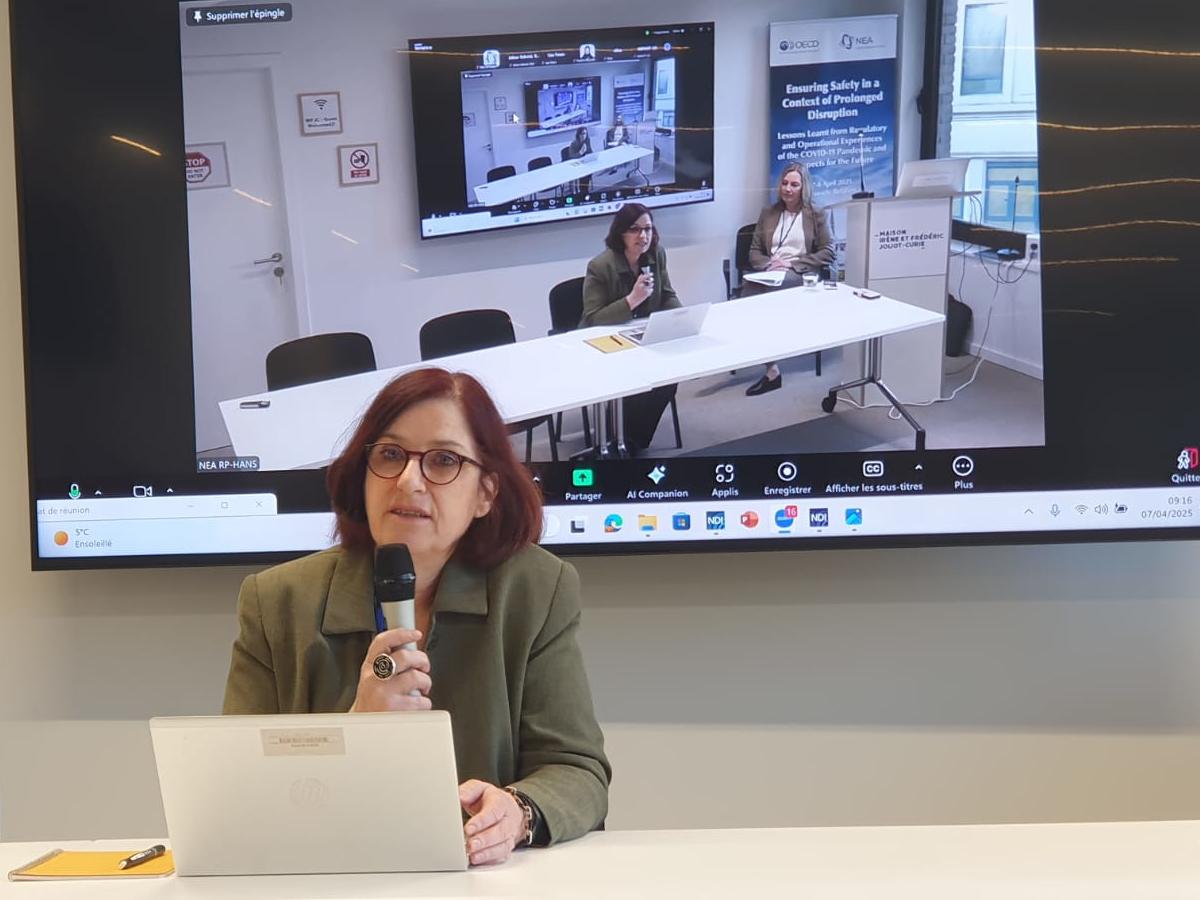 Karine Herviou lors du Workshop Ensuring safety in a context of prolonged disruption