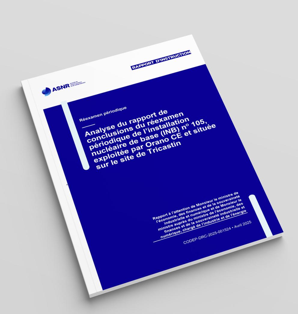Analyse du rapport de conclusions du réexamen périodique de l’installation nucléaire de base (INB) n°105