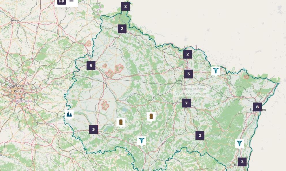 Aperçu carte Grand Est