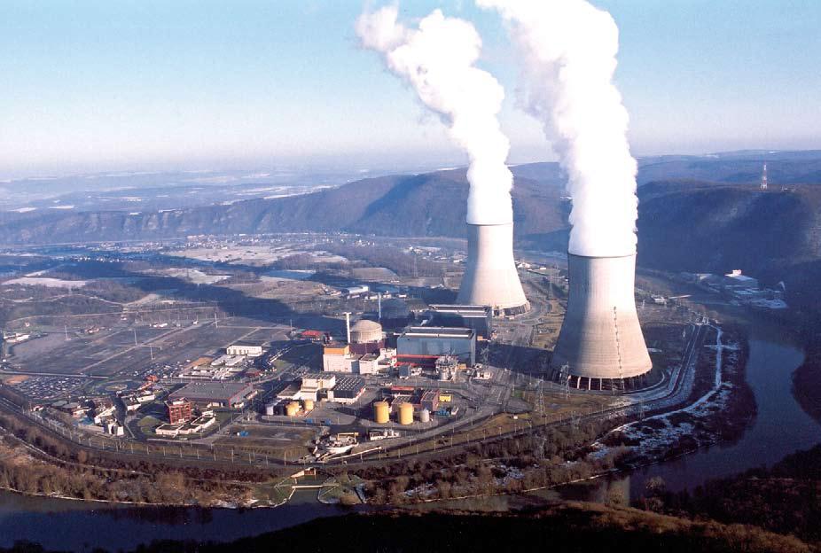 Vue aérienne de la centrale nucléaire de Chooz